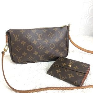 🌸OFFERS?🌸💯%Auth Louis Vuitton Crossbody +Wallet